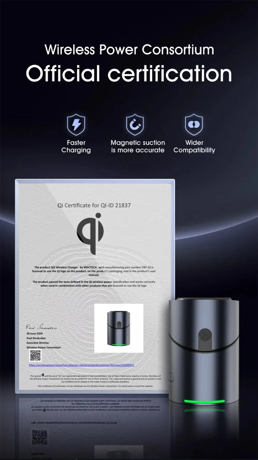 Qi2 3 in 1 15W Wireless Charger Touch Magnetic Roating Fast Charging Base for Iphone 14 16 15 Pro Max Desk Accessories Gifts